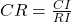  CR = \frac{CI}{RI} 