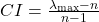  CI = \frac{\lambda_{\text{max}} - n}{n - 1} 