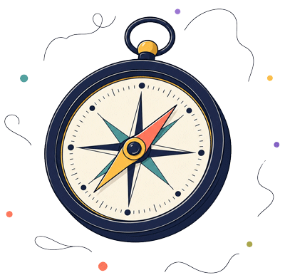 Compass illustration symbolizing Fuzzy VIKOR compromise ranking
